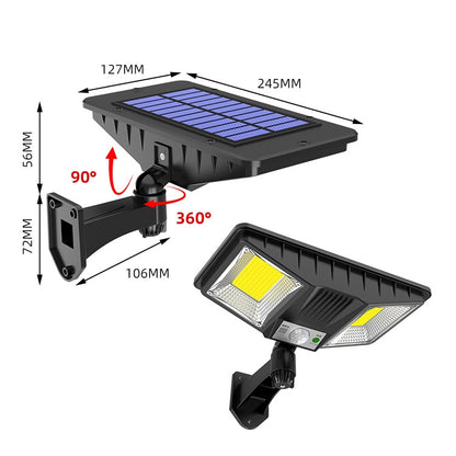 TG-TY081 LED Solar Wall Light Body Sensation Outdoor Waterproof Courtyard Lamp with Remote Control, Style: 160 COB Integrated - Solar Lights by buy2fix | Online Shopping UK | buy2fix