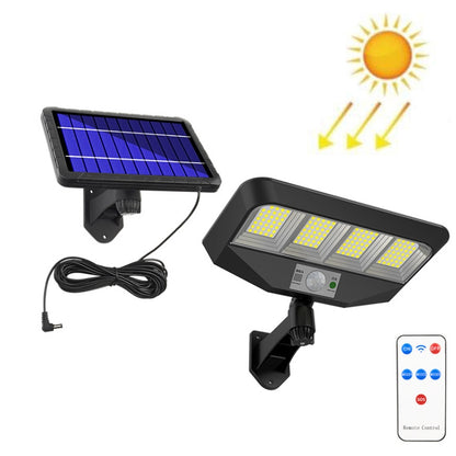 TG-TY081 LED Solar Wall Light Body Sensation Outdoor Waterproof Courtyard Lamp with Remote Control, Style: 138 LED Splitable - Solar Lights by buy2fix | Online Shopping UK | buy2fix