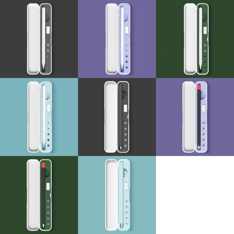 Silicone Stylus Protection Storage Box Box For Apple Pencil 1 / 2 , Specification: 8mm (Dark Night Green) by buy2fix