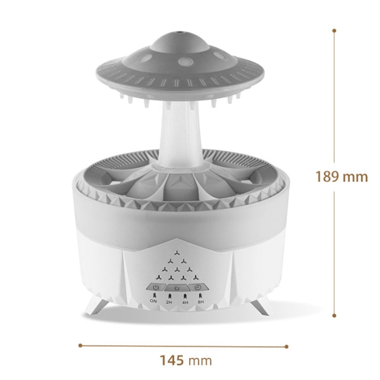 UFO Water Drop Aromatherapy Humidifier Desktop Remote Control Diffuser, Plug: US Plug(White) - Air Purifiers & Accessories by buy2fix | Online Shopping UK | buy2fix