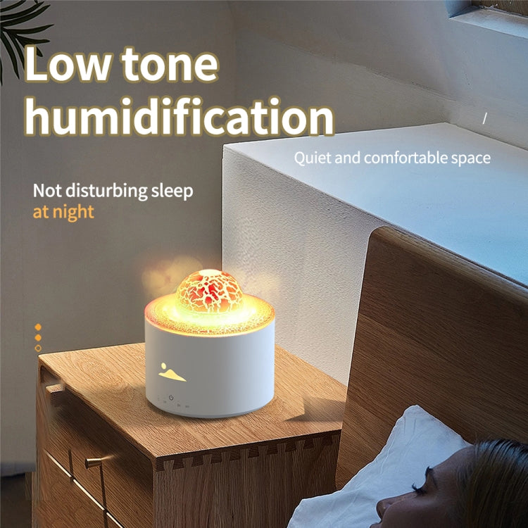 HX-130 Colorful Night Light Planet Desktop Flame Aromatherapy Humidifier, Spec: EU Plug(White) - Air Purifiers & Accessories by buy2fix | Online Shopping UK | buy2fix