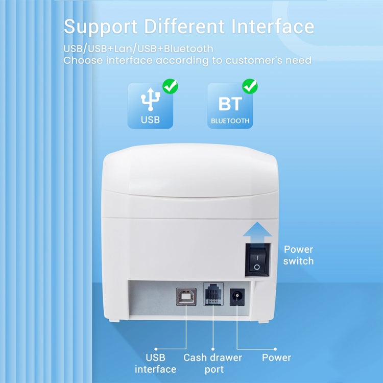 Xprinter XP-D58IIIL 57mm Thermal Label Printer Bill Cashing Printer, Spec: USB(EU Plug) - Printer by Xprinter | Online Shopping UK | buy2fix