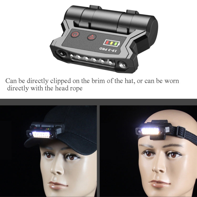 Fishing Headlight Induction Night Fishing Clip Cap Lamp Head-Wearing Small Super Bright Light Rechargeable Cap Clip Lamp,Style: Upgraded Version - Headlamp by buy2fix | Online Shopping UK | buy2fix