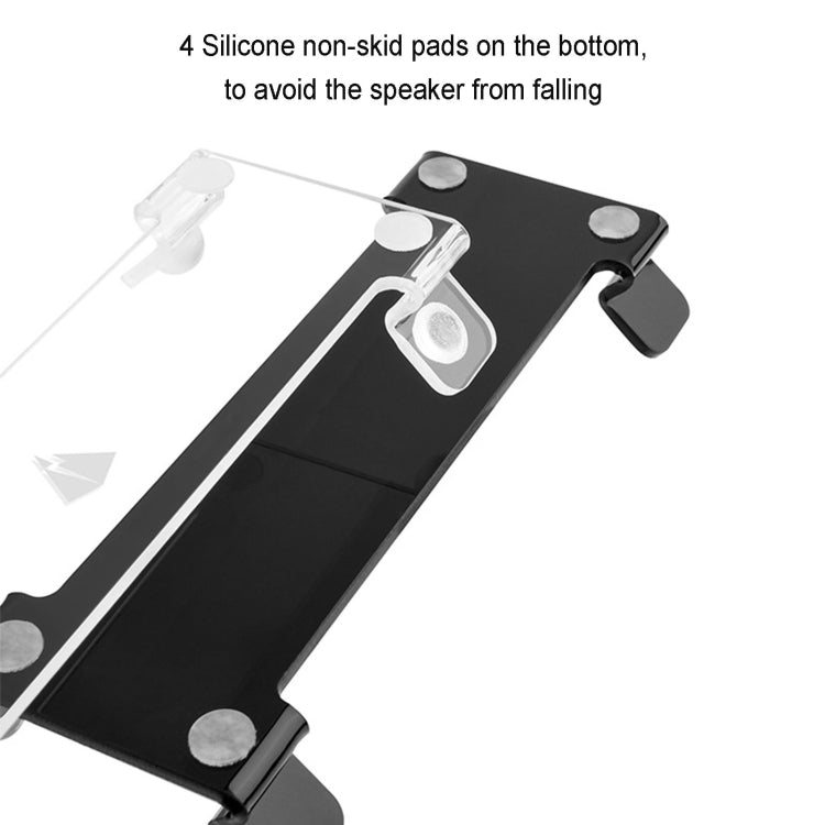 Universal Desktop Anti-Vibration Storage Bracket Non-Slip Acrylic Bracket for Bluetooth Speaker(Black) - Speaker Bracket by buy2fix | Online Shopping UK | buy2fix