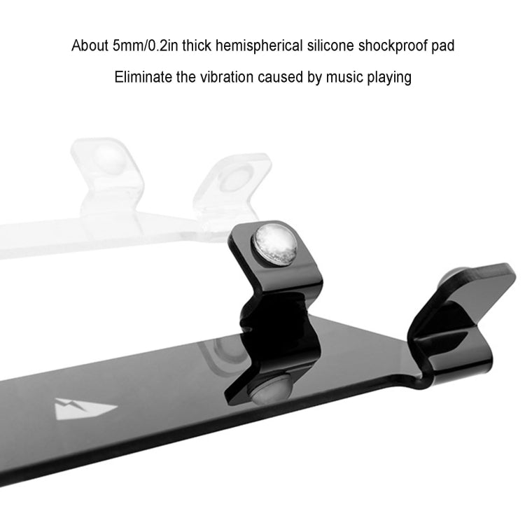 Universal Desktop Anti-Vibration Storage Bracket Non-Slip Acrylic Bracket for Bluetooth Speaker(Transparent) - Speaker Bracket by buy2fix | Online Shopping UK | buy2fix