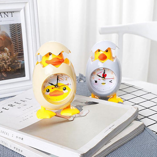 RP001 Cartoon Chicken Eggshell Chicks Alarm Clock Student Gift Children Bedroom Ornaments(Yellow) by buy2fix