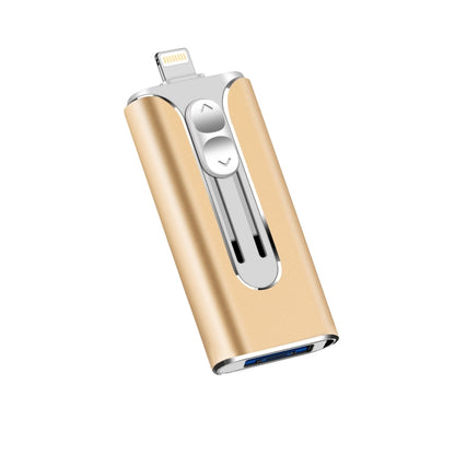 32GB Micro USB + 8 Pin + USB 2.0 3 in 1 Mobile Phone Computer U-Disk(Gold) - U Disk & Card Reader by buy2fix | Online Shopping UK | buy2fix