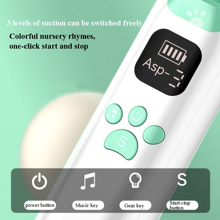 Infant Electric Nasal Aspirator With 3-gear Adjustable Nasal Clearer(White) by buy2fix