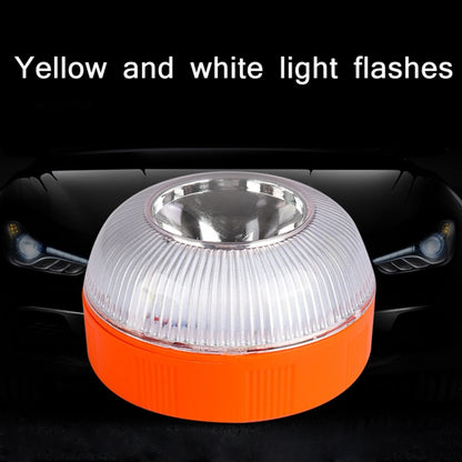 V16 Car LED White Emergency Warning Light Strong Magnetic Induction Flashing Light - Warning Lights by buy2fix | Online Shopping UK | buy2fix