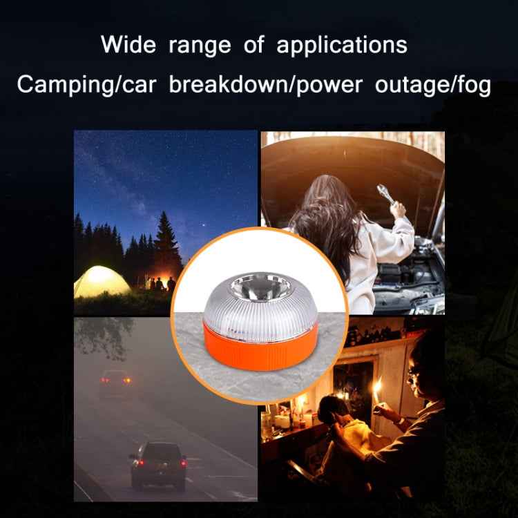 V16 Car LED White Emergency Warning Light Strong Magnetic Induction Flashing Light - Warning Lights by buy2fix | Online Shopping UK | buy2fix