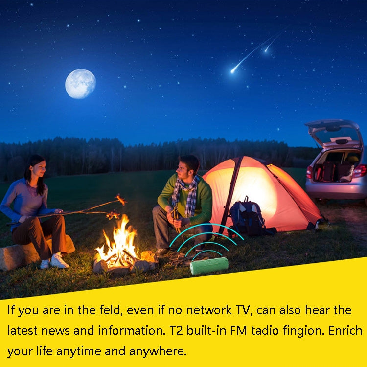 T2 Car Cylindrical Small Speaker with Flashlight Desktop Bluetooth 4.0 Wireless Speaker(Black) - Desktop Speaker by buy2fix | Online Shopping UK | buy2fix