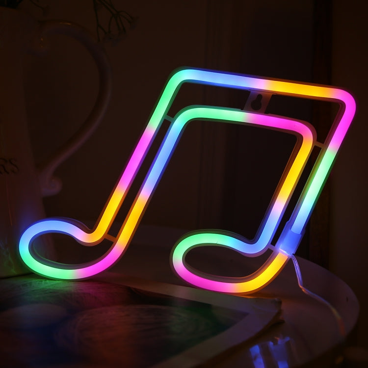 Musical Note Neon Light Modeling Lighting Room Decoration Lights(Colorful Light) - Holiday Lights by buy2fix | Online Shopping UK | buy2fix