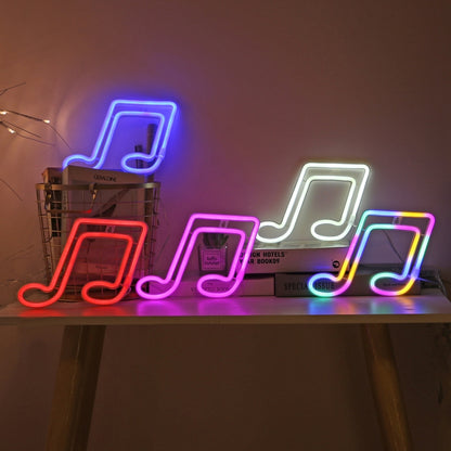 Musical Note Neon Light Modeling Lighting Room Decoration Lights(Colorful Light) - Holiday Lights by buy2fix | Online Shopping UK | buy2fix