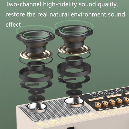 Manovo V1 Desktop White Noise Sleep Aid Speaker Home Alarm Clock Bluetooth Speaker(Gold) - Desktop Speaker by buy2fix | Online Shopping UK | buy2fix