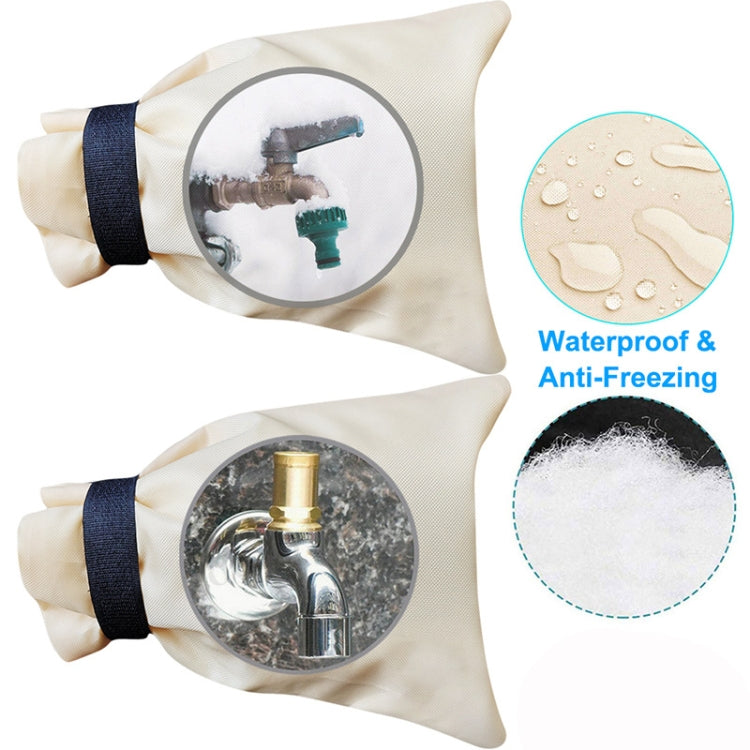 3 PCS Outdoor Winter Faucet Waterproof Oxford Cloth Antifreeze Cover, Size: 14x20cm(White) - Faucets & Accessories by buy2fix | Online Shopping UK | buy2fix