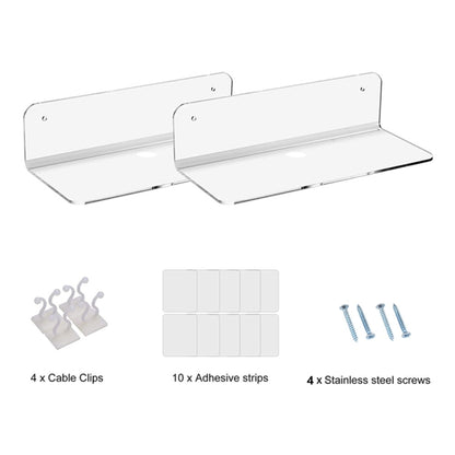 2pcs /Set Household Speaker Wall Bracket Surveillance Camera Bracket(Transparent) - Speaker Bracket by buy2fix | Online Shopping UK | buy2fix