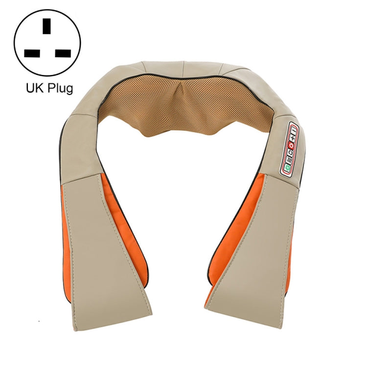 6 Keys Kneading Massage Shawl Cervical Massager, Specification: UK Plug(Beige) - Massage & Relaxation by buy2fix | Online Shopping UK | buy2fix