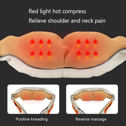 6 Keys Kneading Massage Shawl Cervical Massager, Specification: AU Plug(Beige) - Massage & Relaxation by buy2fix | Online Shopping UK | buy2fix