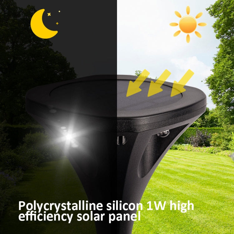 TS-S5206 4 LED Four-Sided Luminous Solar Lawn Lamp Ground Plug Light, Color temperature: Warm Light 3000K - Solar Lights by buy2fix | Online Shopping UK | buy2fix