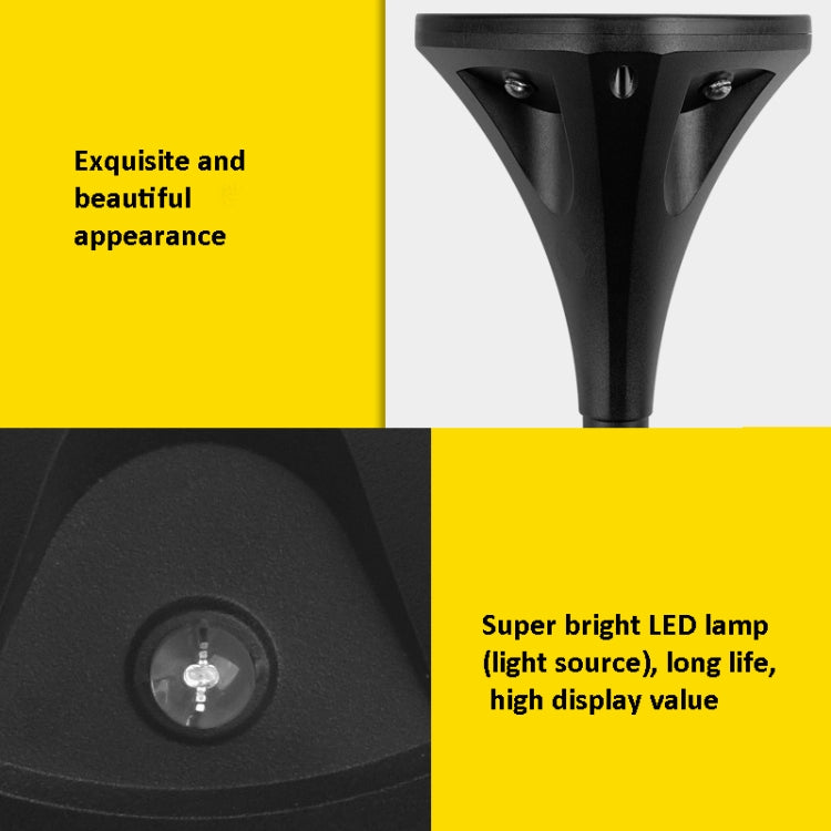 TS-S5206 4 LED Four-Sided Luminous Solar Lawn Lamp Ground Plug Light, Color temperature: Colorful Gradient - Solar Lights by buy2fix | Online Shopping UK | buy2fix