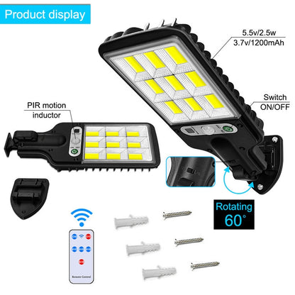 616 Solar Street Light LED Human Body Induction Garden Light, Spec: 60 SMD No Remote Control - Street Lights by buy2fix | Online Shopping UK | buy2fix