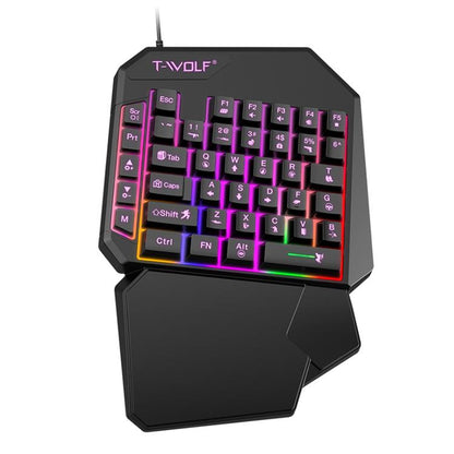 T-WOLF Mobile Gaming One-Handed Keyboard，Specification： T19 Keyboard by T-WOLF