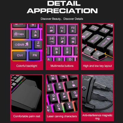 T-WOLF Mobile Gaming One-Handed Keyboard，Specification： T19 Keyboard by T-WOLF