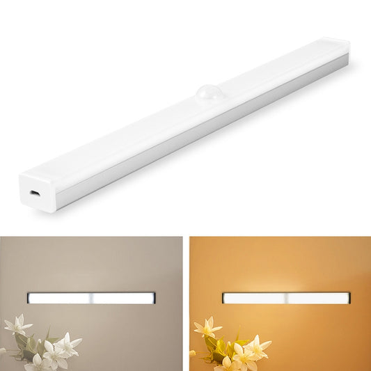 LED Human Body Induction Lamp Long Strip Charging Cabinet Lamp Strip, Size: 21cm(Silver and White Light) - Sensor LED Lights by buy2fix | Online Shopping UK | buy2fix