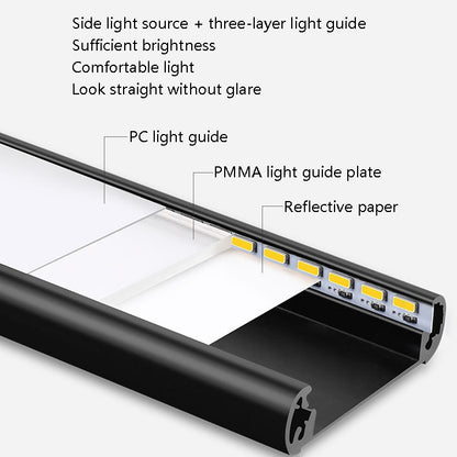 Intelligent Automatic Human Body Induction Wireless LED Lamp 40cm(Black + Neutral Light) - Sensor LED Lights by buy2fix | Online Shopping UK | buy2fix