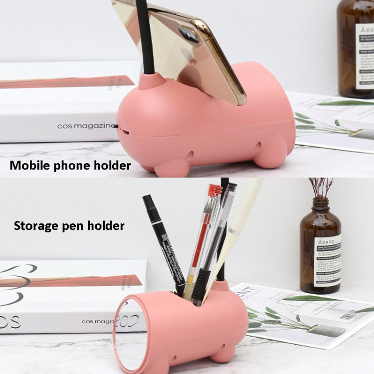 FY003T Small Rabbit USB Charging Desk Lamp with Pen Holder( Pink) - Desk Lamps by buy2fix | Online Shopping UK | buy2fix