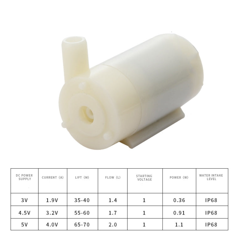 Quiet Mini Horizontal Vertical Submersible Pump, Style: White Horizontal - Fish Tanks & Accessories by buy2fix | Online Shopping UK | buy2fix