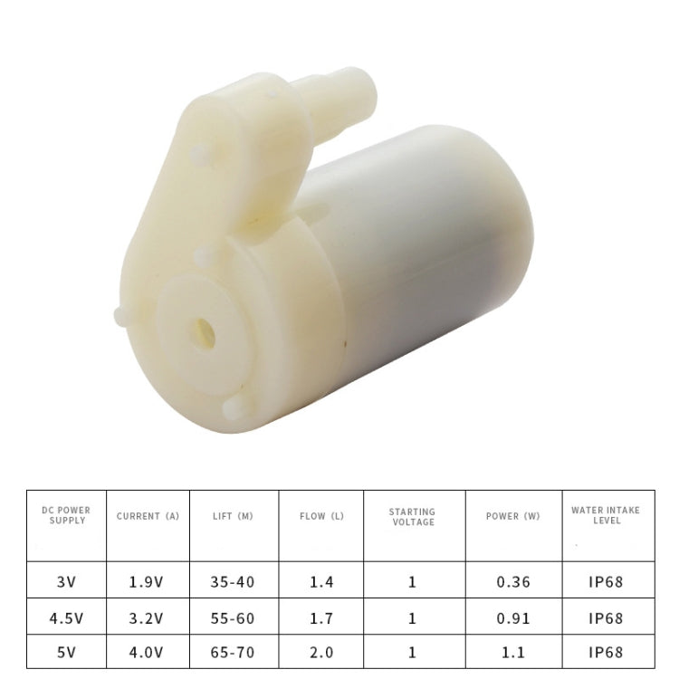 Quiet Mini Horizontal Vertical Submersible Pump, Style: White Vertical - Fish Tanks & Accessories by buy2fix | Online Shopping UK | buy2fix