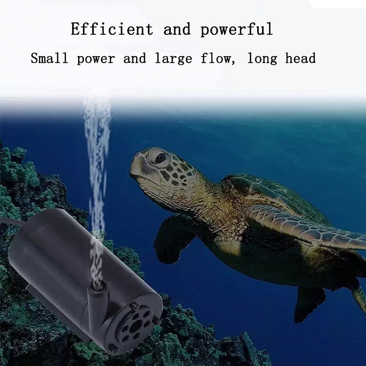 Quiet Mini Horizontal Vertical Submersible Pump, Style: Black Vertical - Fish Tanks & Accessories by buy2fix | Online Shopping UK | buy2fix