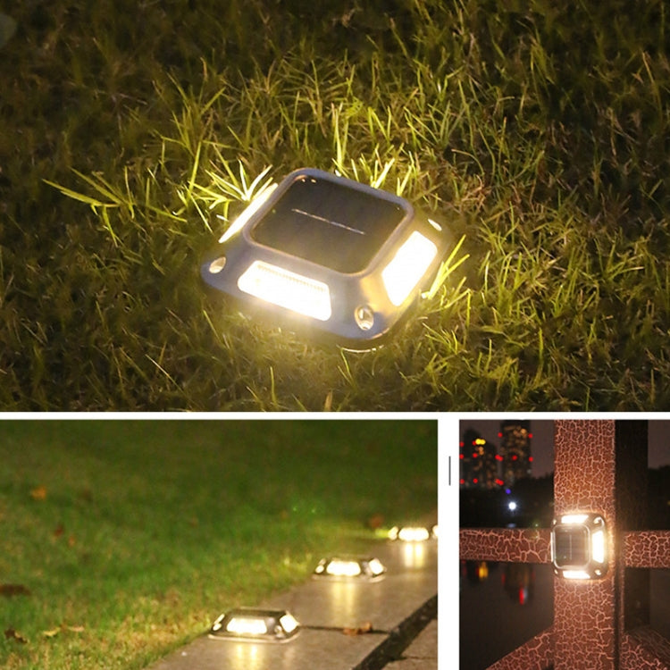 8 LED Solar Wall Lamp Outdoor Stainless Steel Buried Light(Warm Light) - Buried Lights by buy2fix | Online Shopping UK | buy2fix