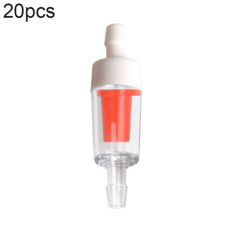 20 PCS Fish Tank Oxygen Pump Trachea Check Valve, Specification: 4mm (White Red) - Air Pumps by buy2fix | Online Shopping UK | buy2fix