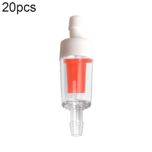 20 PCS Fish Tank Oxygen Pump Trachea Check Valve, Specification: 4mm (White Red) - Air Pumps by buy2fix | Online Shopping UK | buy2fix