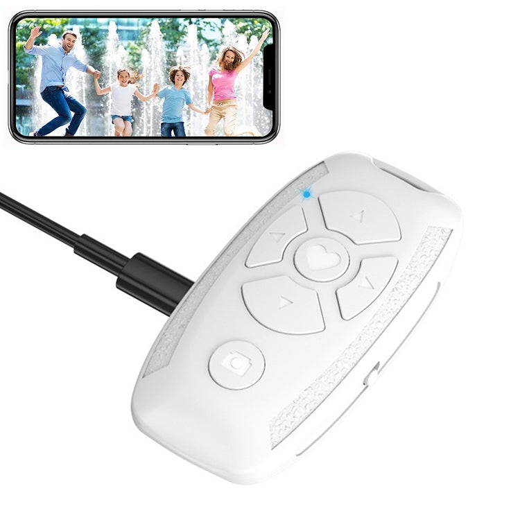 S86 Car Key Shape Multifunctional Bluetooth Selfie Video Remote Control(White) - Phone Remote Control by buy2fix | Online Shopping UK | buy2fix