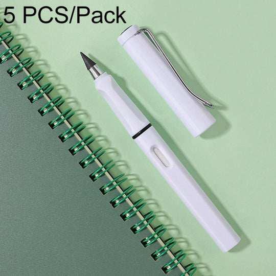 5 PCS No Ink No Need To Sharpen Drawing Sketch Pen Not Easy To Break Erasable HB Writing Pencil(White)