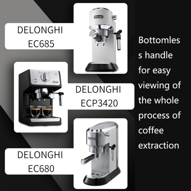 Zinc Alloy Coffee Machine Bottomless Handle For DeLonghi, Style: Red Gem Without Button - Coffee Machine Parts by buy2fix | Online Shopping UK | buy2fix