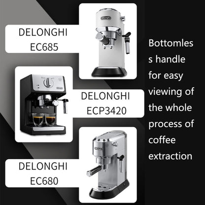 Zinc Alloy Coffee Machine Bottomless Handle For DeLonghi, Style: Black Rosewood Convex Button - Coffee Machine Parts by buy2fix | Online Shopping UK | buy2fix