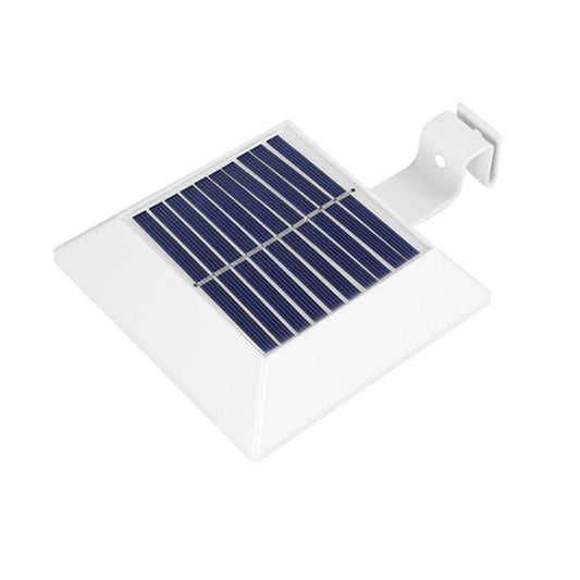 12 LED Solar Outdoor Railing Stair Square Wall Light(White Shell-Warm Light) by buy2fix