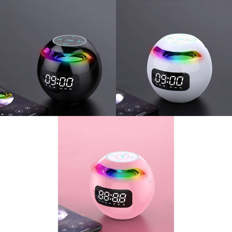 ZXL-G90 Portable Colorful Ball Bluetooth Speaker, Style: Clock Version (White) - Desktop Speaker by buy2fix | Online Shopping UK | buy2fix