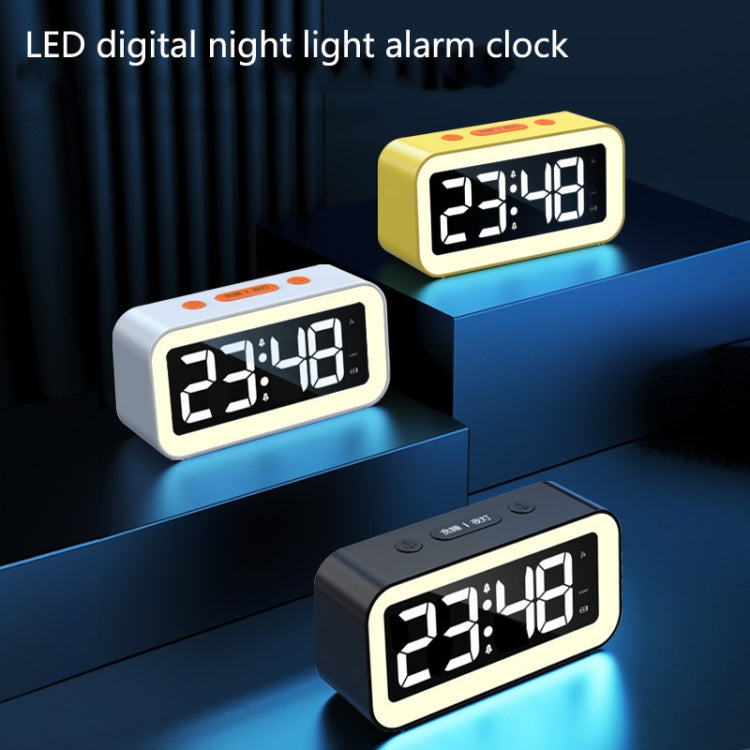 LED Electronic Alarm Clock Night Light(Yellow) - Novelty Clock by buy2fix | Online Shopping UK | buy2fix