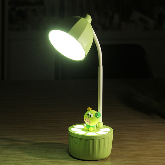 2102 LED Eye Protection Lighting Reading Desk Lamp, Style: with Doll (Green) - Desk Lamps by buy2fix | Online Shopping UK | buy2fix