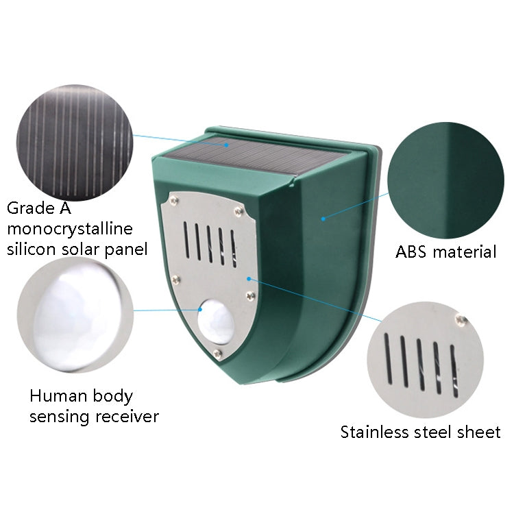 N911M Solar Rouse Alarm Lamp Infrared Induction Animal Drive - Outdoor Insect Repellent by buy2fix | Online Shopping UK | buy2fix