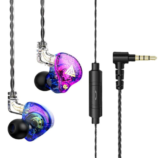 QKZ AK6 PRO HiFi Subwoofer In-Ear Wired Headphones with Mic(Colorful)