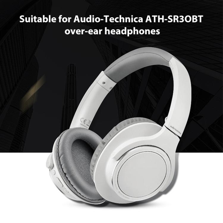 2 PCS Protein Skin Headset Earmuffs for Audio-Technica ATH-SR30BT(Black) by buy2fix