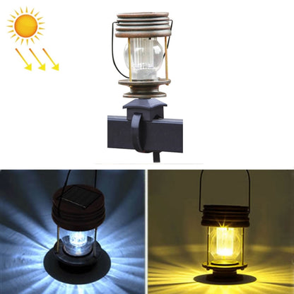 HSR002 Outdoor Retro Solar Lantern Camping Light, Spec: Railing Type-Warm Light by buy2fix