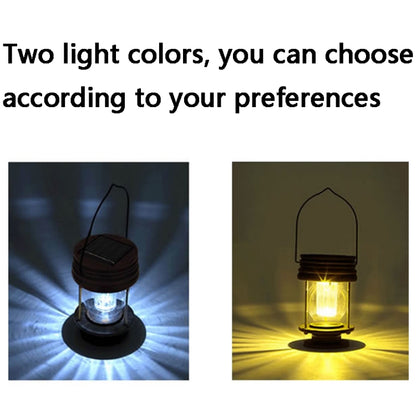 HSR002 Outdoor Retro Solar Lantern Camping Light, Spec: Railing Type-Warm Light by buy2fix