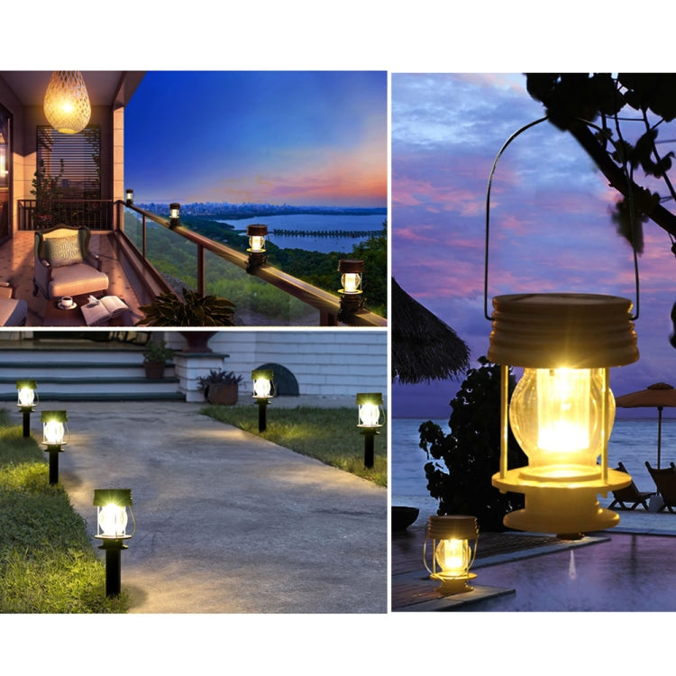 HSR002 Outdoor Retro Solar Lantern Camping Light, Spec: Railing Type-Warm Light by buy2fix